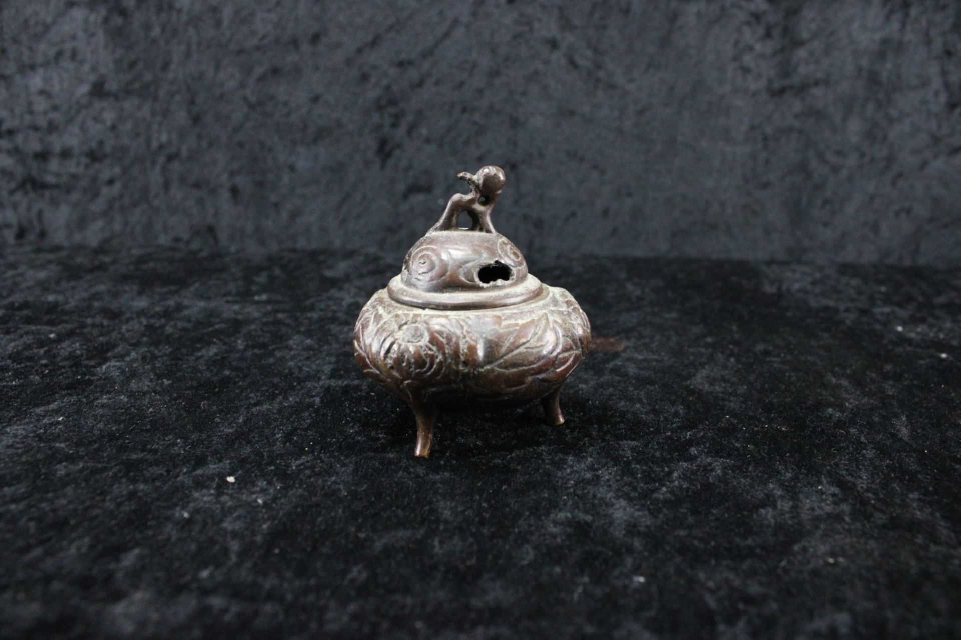 Asiatisches Räuchergefäß, Bronze, Jahrhundertwende