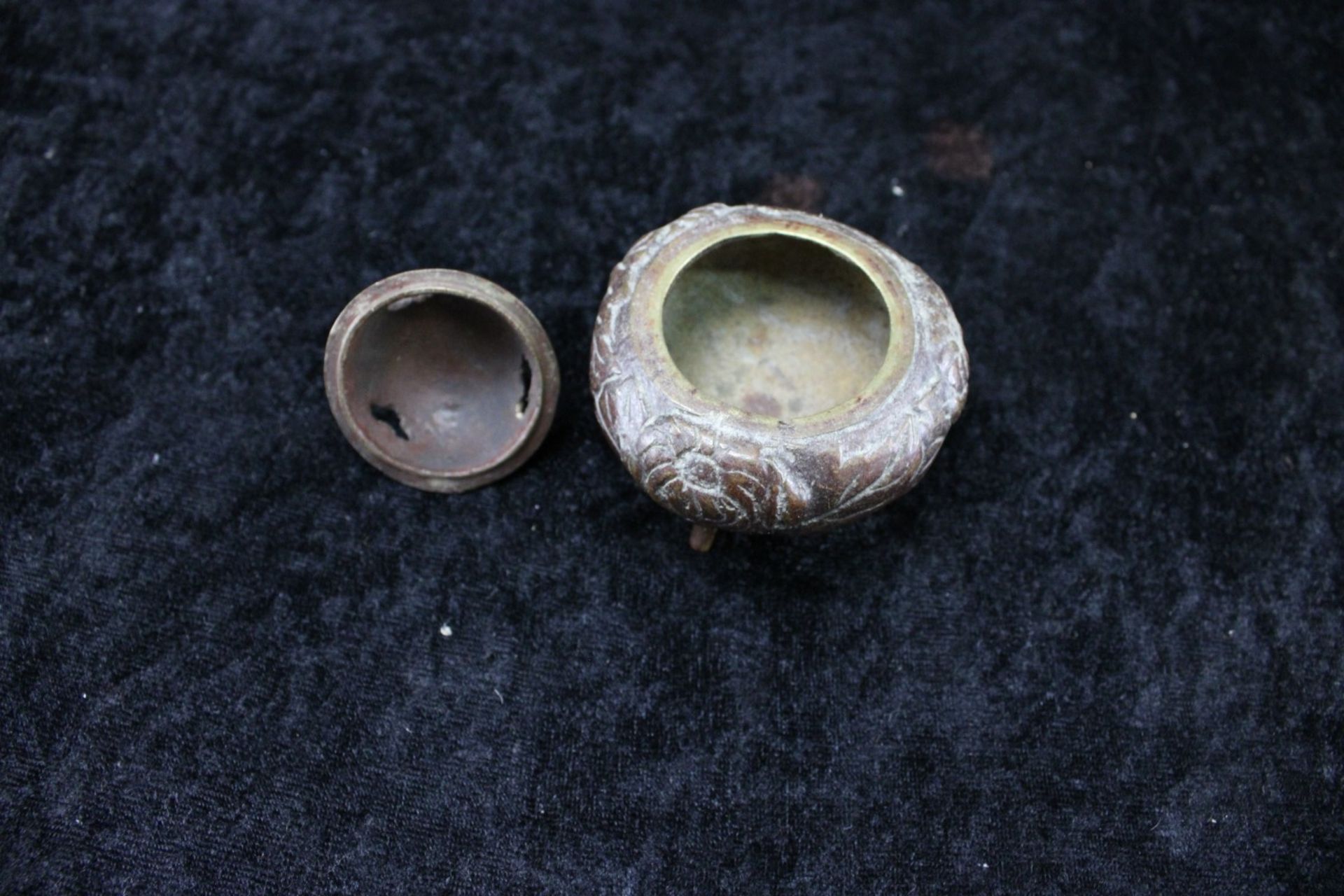 Asiatisches Räuchergefäß, Bronze, Jahrhundertwende - Bild 2 aus 2
