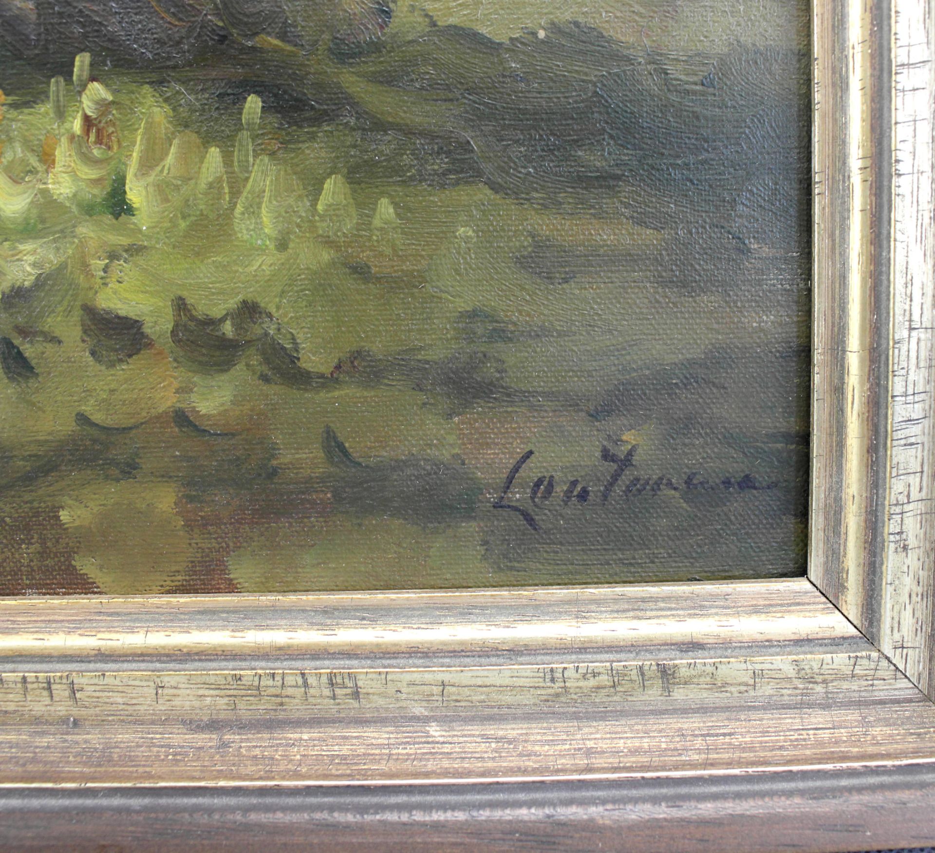 Lautmann, 2.H.20.Jh., Waldlandschaft, Öl/Leinwand, sig., 40x50 cm - Bild 3 aus 4