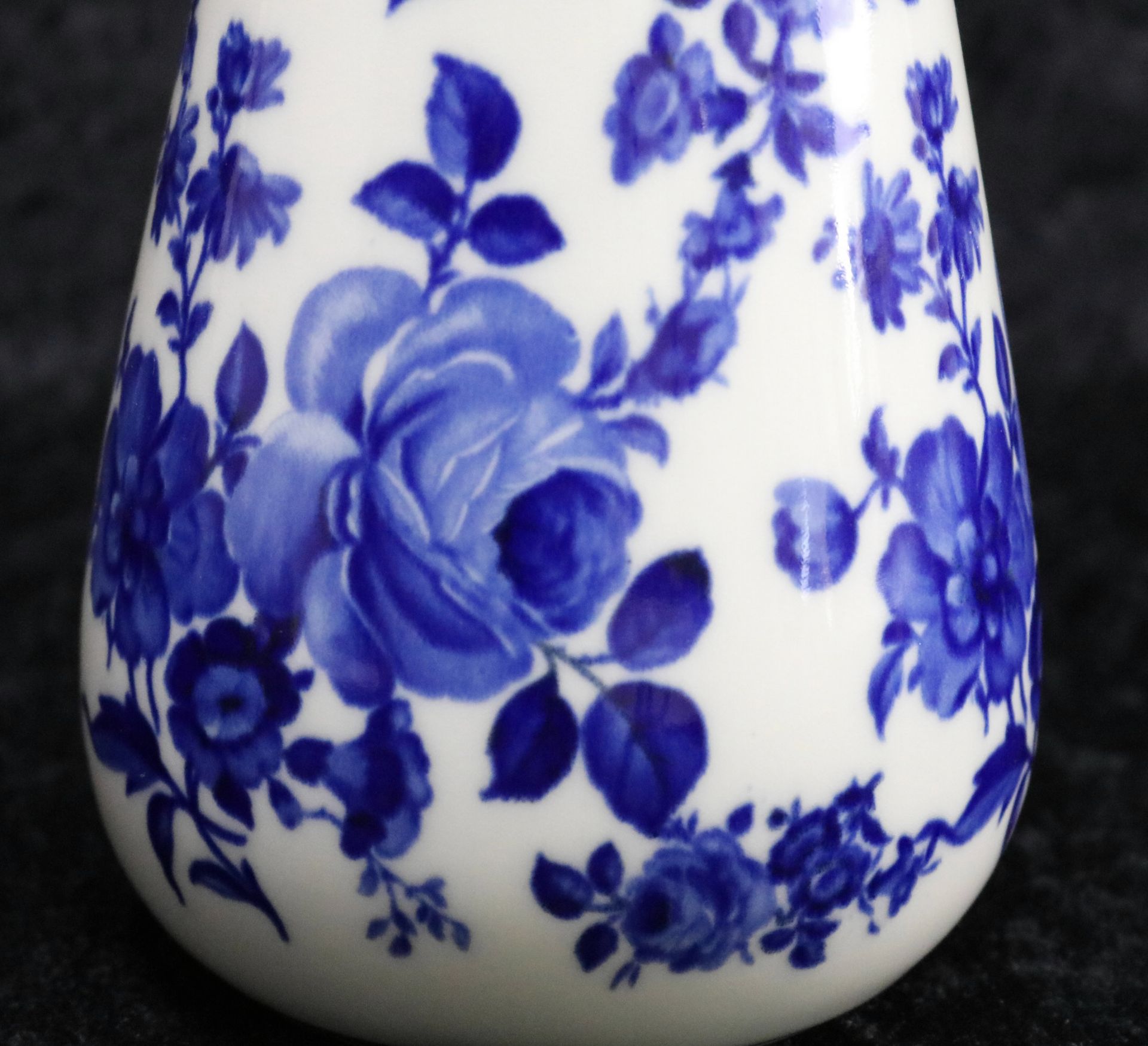 Kronach Bavaria Delft, Vase mit Goldrand, 1950er Jahre, Echt Kobalt Unterglasur, Nr. 273/4 - Image 4 of 5