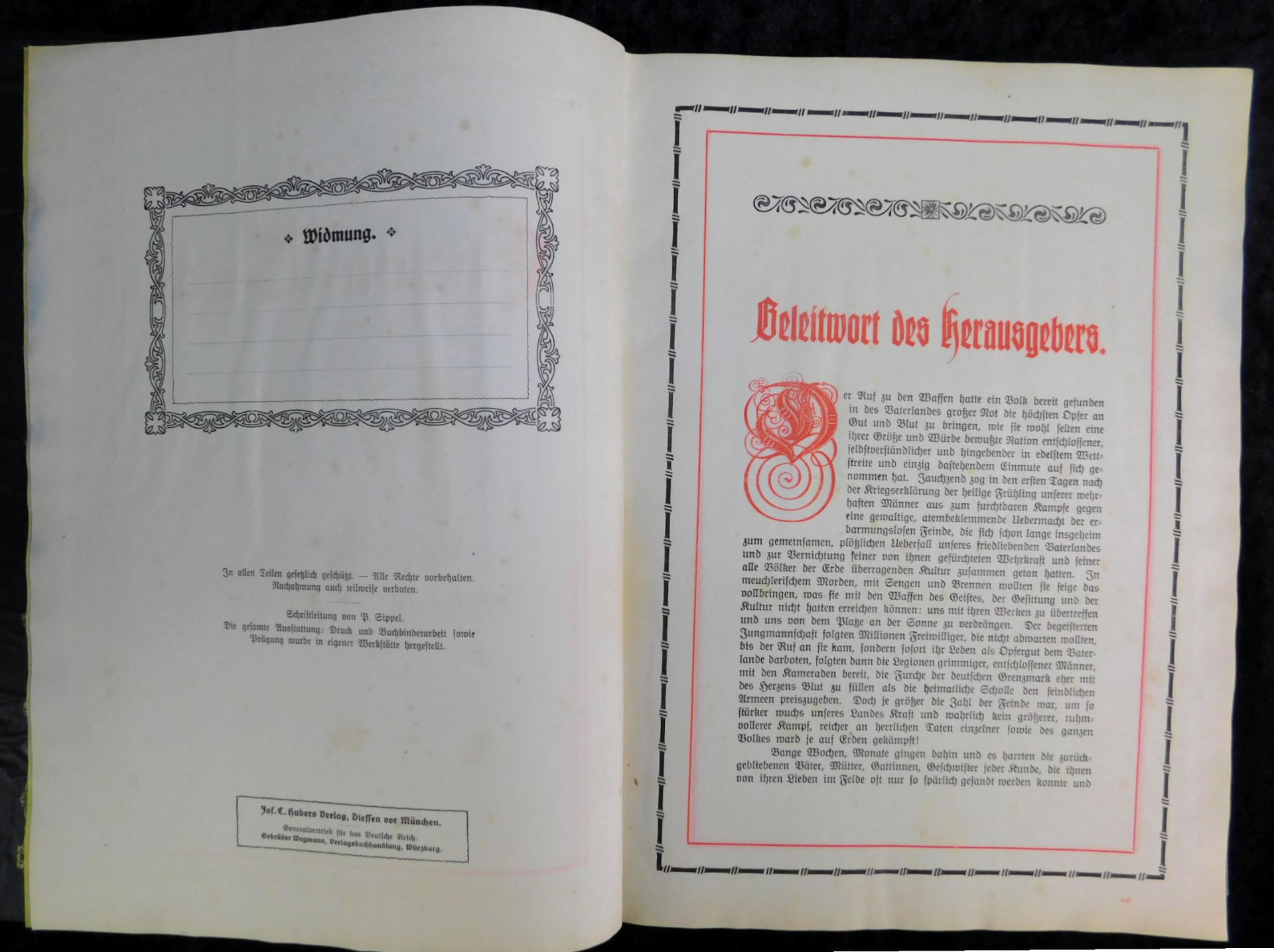 Großes Ehrenbuch 1914, Familienstammbuch, Verlag Joh.E.Hubens, Diessen/München - Image 3 of 7