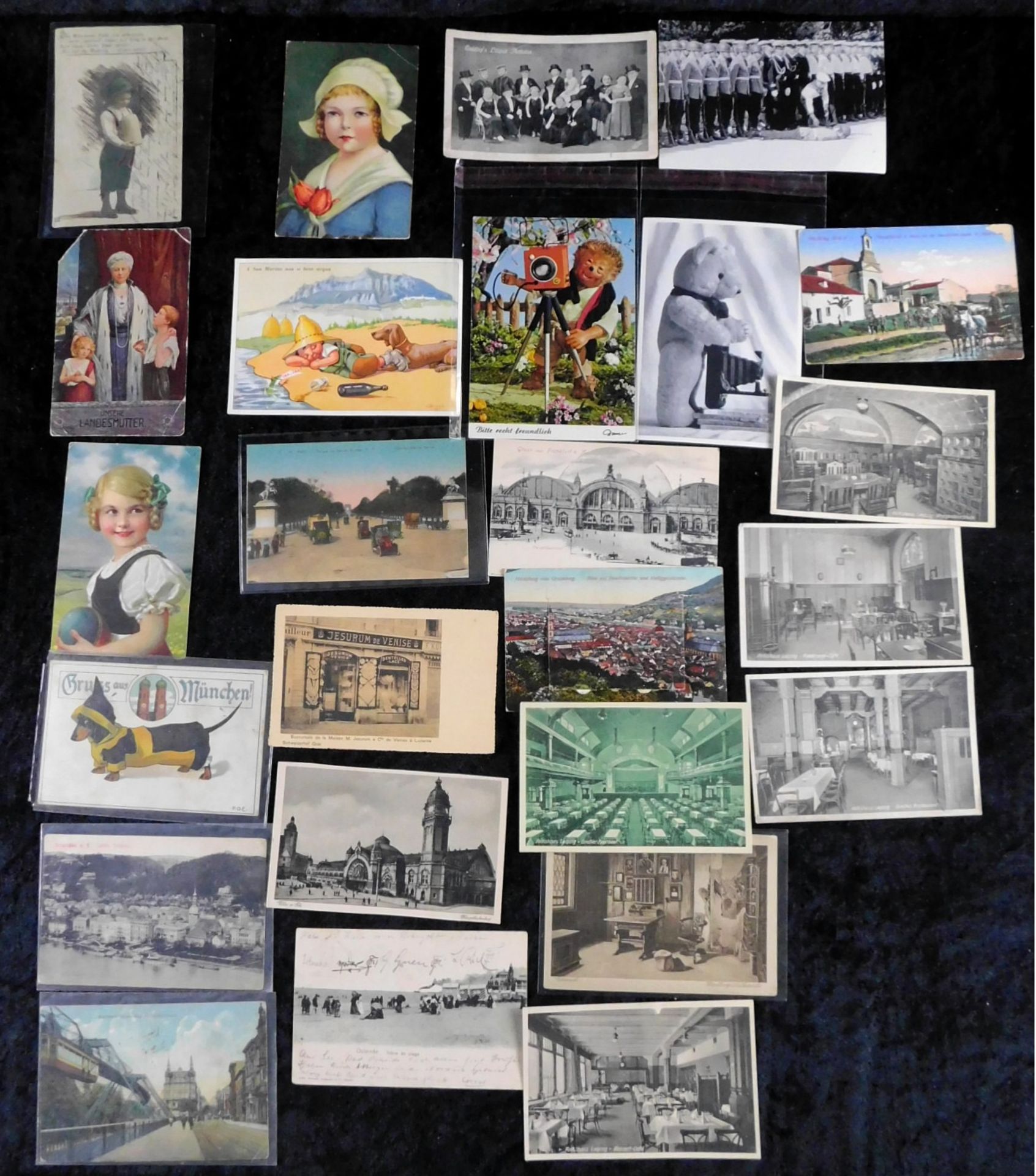 Sammlung 25 Postkarten 1.H.20.Jh. div. Themen, teils beschrieben u. frankiert
