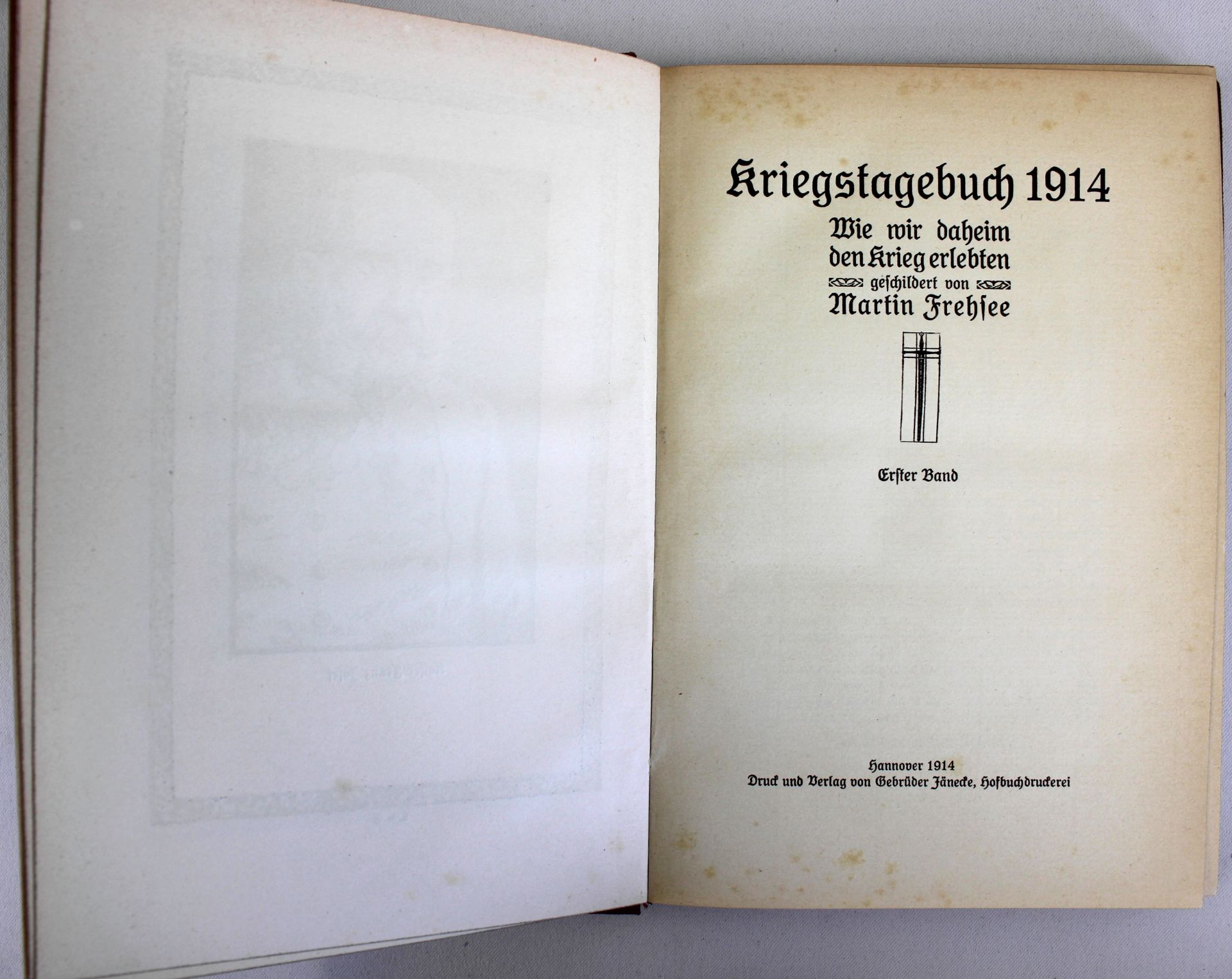 2 Bücher 1.WK, "Meine Kriegserinnerungen 1914-18", Ludendorff/"Kriegstagebuch 1914", Freehse - Image 3 of 5