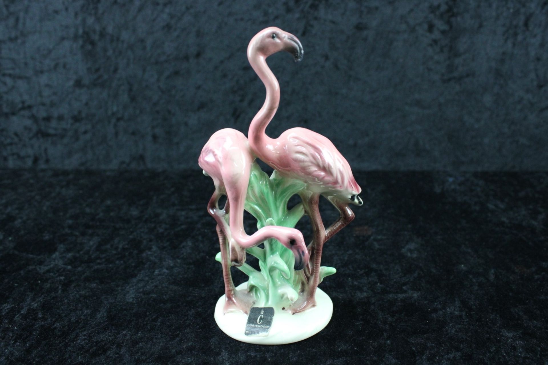 Figurengruppe "Flamingopaar" Porzellanfabrik Cortendorf um 1950