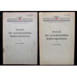 2 Hefte "Grundriss e. nationalsoz. Volkswirtschaftslehre", 1930 + 1933, Dr. Hans Buchner