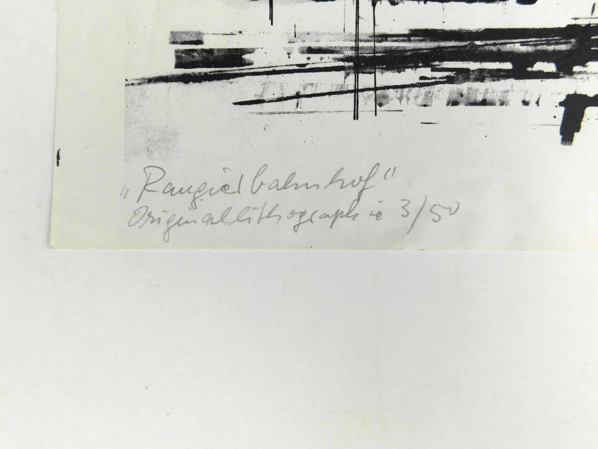 Otto Schliwinski, *1928, u.re. sig./ u.li. bez. "Rangierbahnhof" Originallithographie num. 3/50, 26 - Bild 2 aus 3