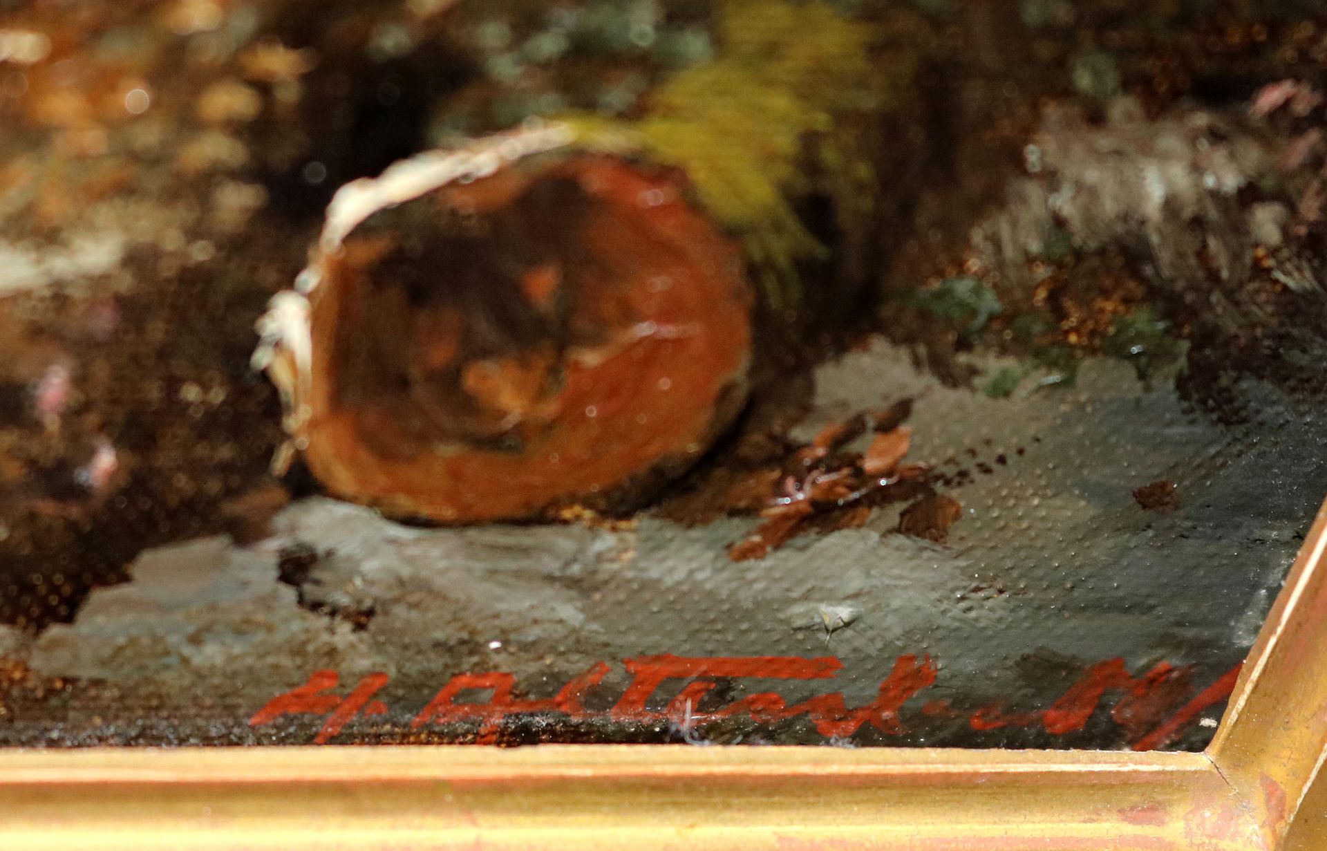 H. Altenberg, Maler 20.Jh., "Winterlandschaft mit Personen" sign., Öl/Leinwand, 44 x 31,5 cm - Bild 4 aus 5