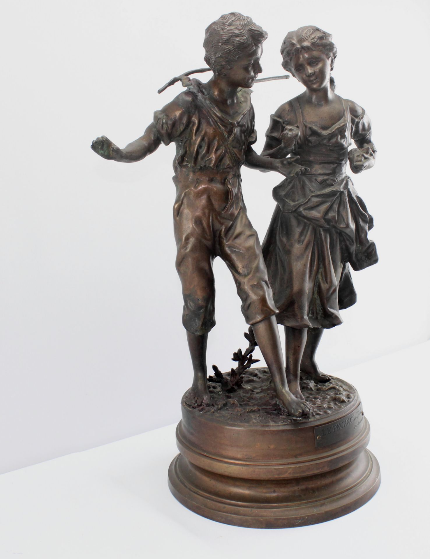 Ernest Rancoulet, franz. Bildhauer *1842-1918, Bronze "Le Peche Originel" H: 54 cm - Bild 5 aus 5