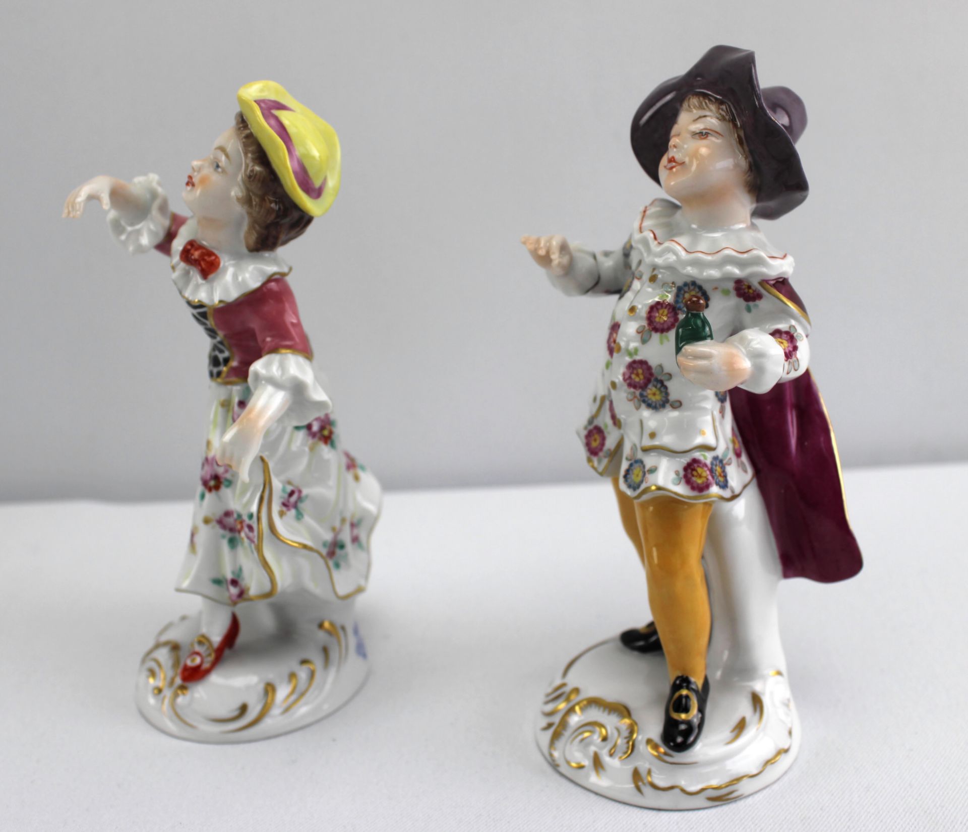 Zwei Porzellanfiguren der Commedia dell´arte, Heinz Schaubach/VEB Porzellanfabrik Unterweißbach - Image 2 of 6