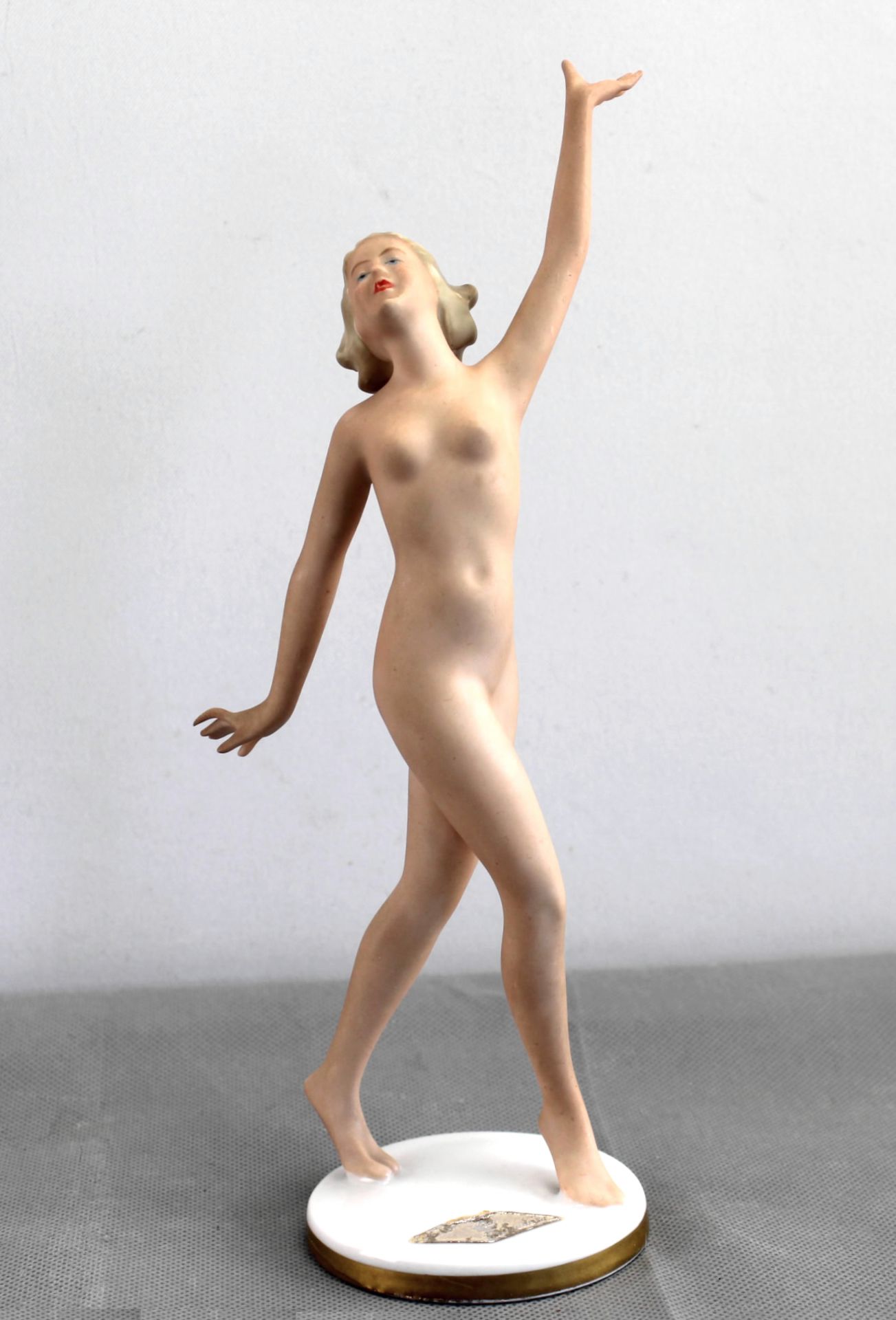 Porzellanfigur "Nackte Tänzerin" Gerold & Co.Tettau, Mod. 6340, nach 1949