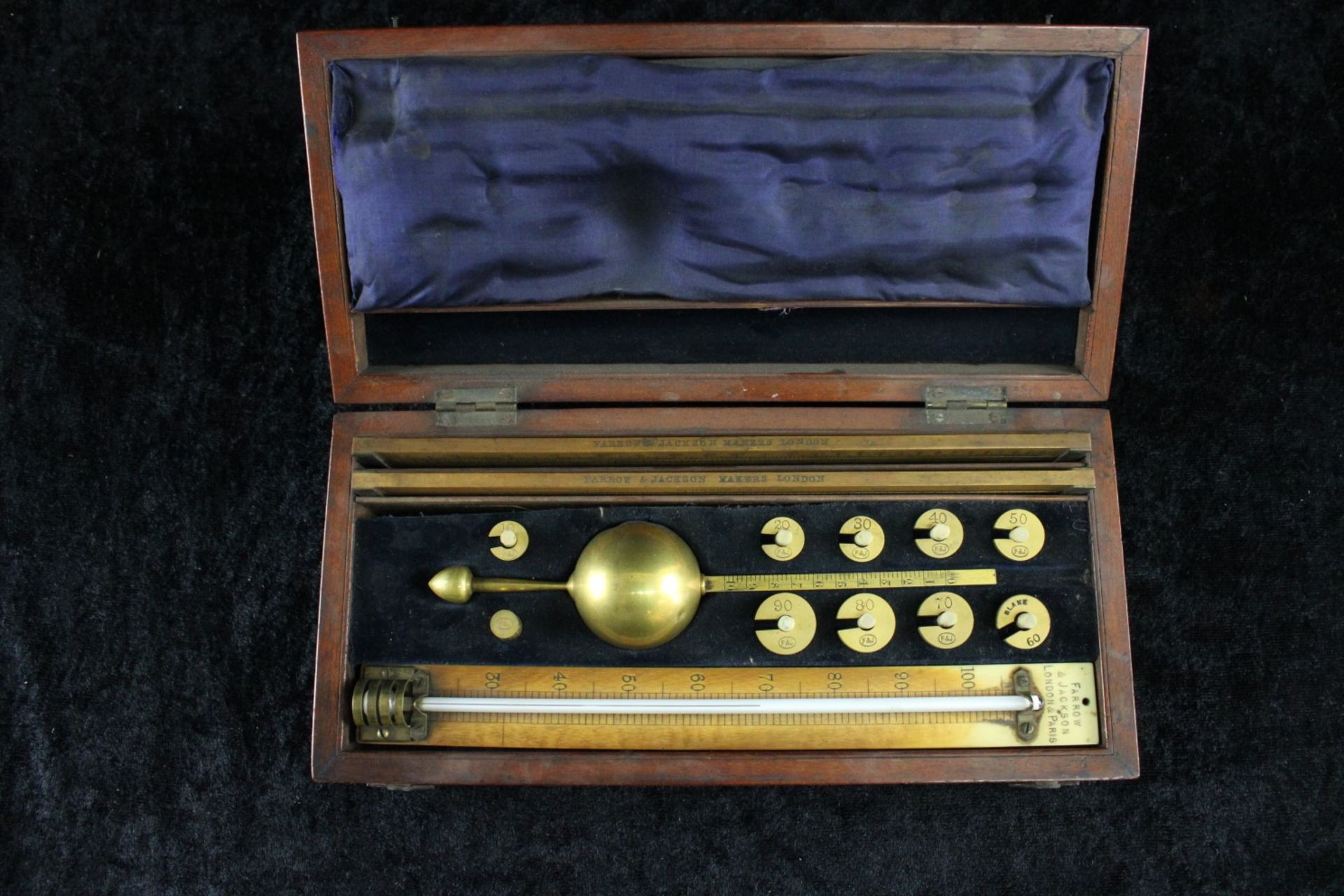 Sikes Hydrometer, Hersteller Farrow & Jackson, London/Paris um 1900