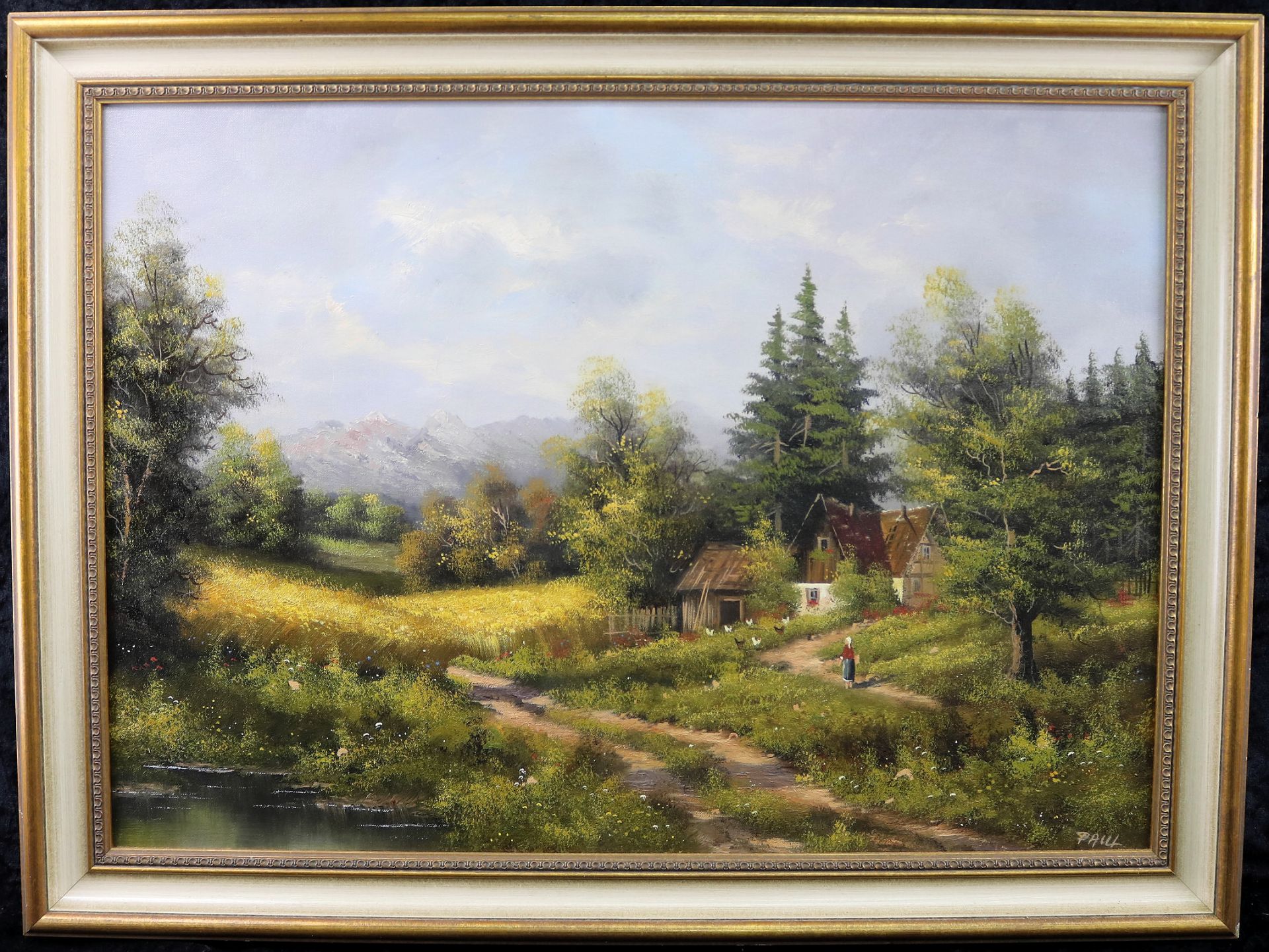 "Waldlandschaft", sign. "Paul", Öl/Leinwand, 20. Jh., 50 x 70 cm