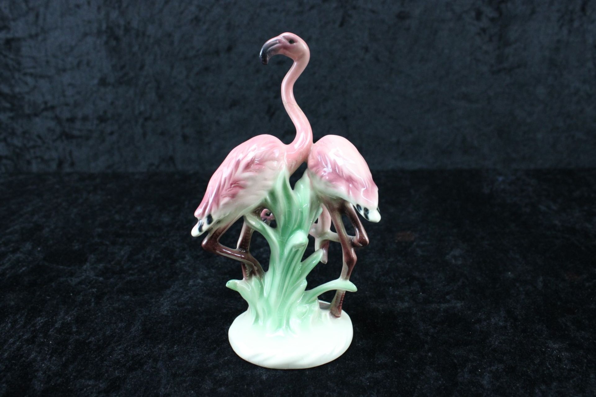 Figurengruppe "Flamingopaar" Porzellanfabrik Cortendorf um 1950 - Bild 2 aus 3