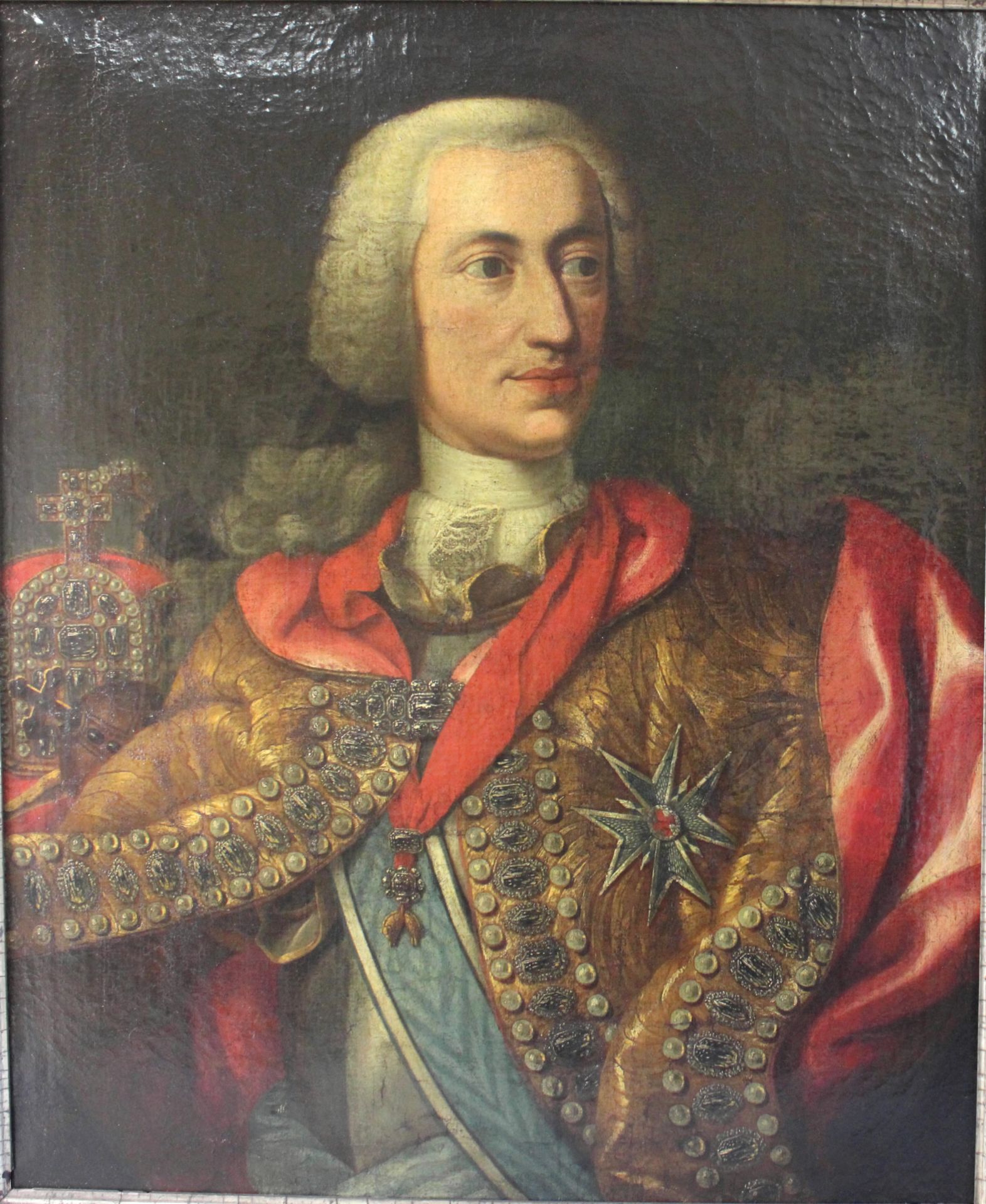 Georges Desmarées Werkstatt (1697-1776) attr., Bildnis Kaiser Karl VII. - Image 2 of 6
