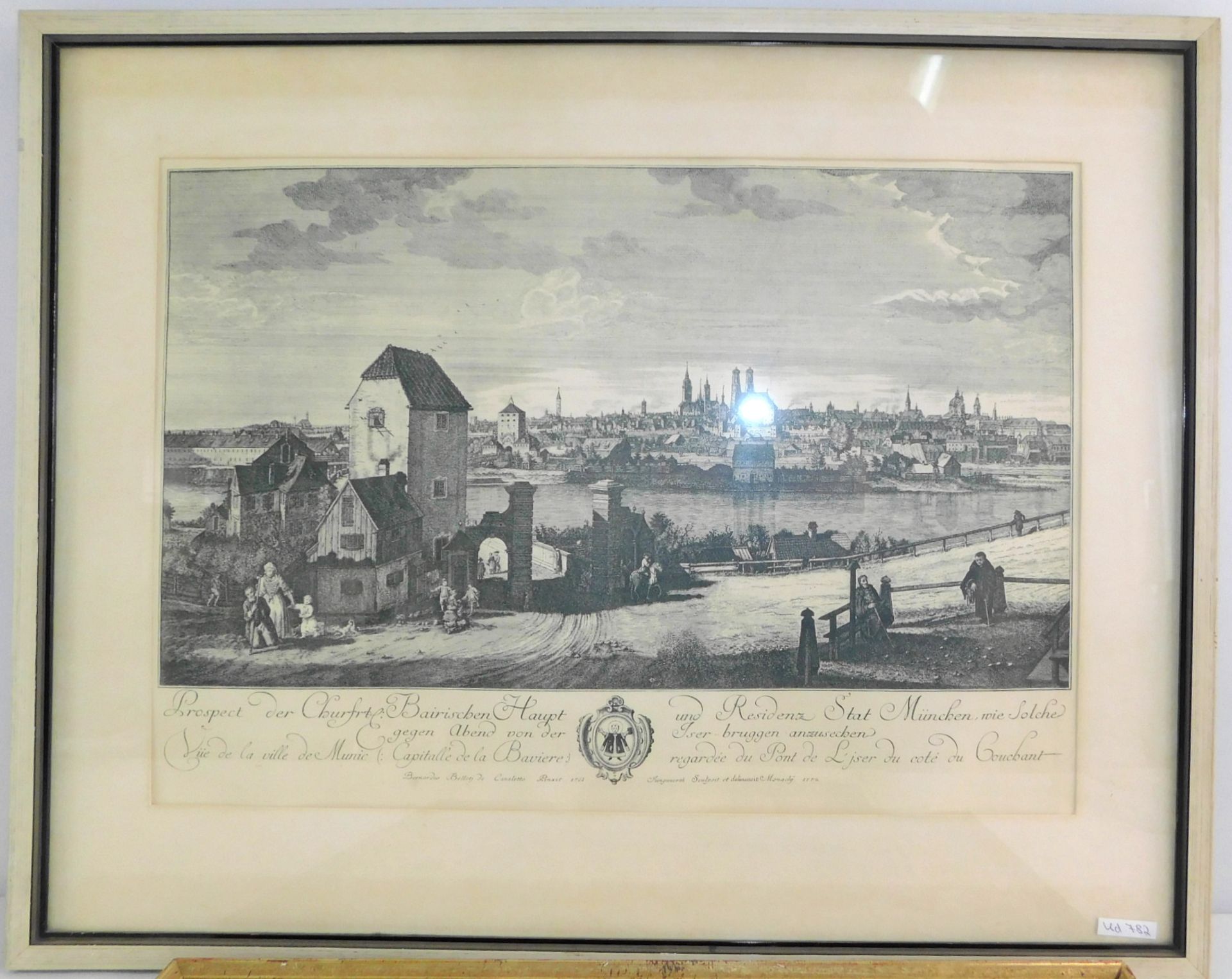 3 Radierungen nach Bernardo Bellotto gen. Canaletto (1721-1780), Ansicht München und Schloss Nymphen - Image 6 of 8