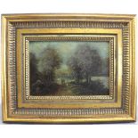 William Lakin Turner, England *1867-1936 " Waldspaziergang" Öl/ Platte, sig., 20 x 26 cm