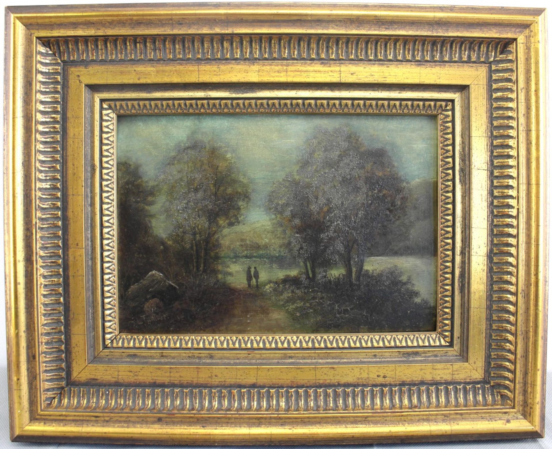 William Lakin Turner, England *1867-1936 " Waldspaziergang" Öl/ Platte, sig., 20 x 26 cm