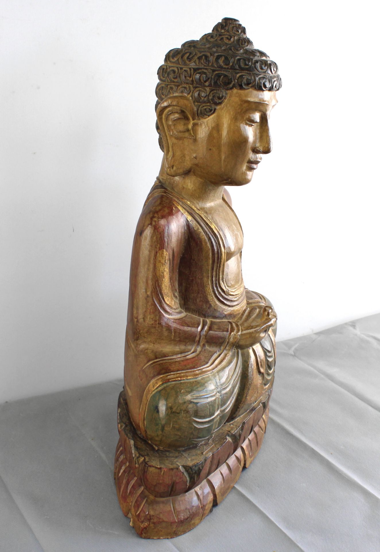 Amitabha, Buddha-Skulptur, Südostasien, 20.Jh., H: 51 cm - Image 2 of 2