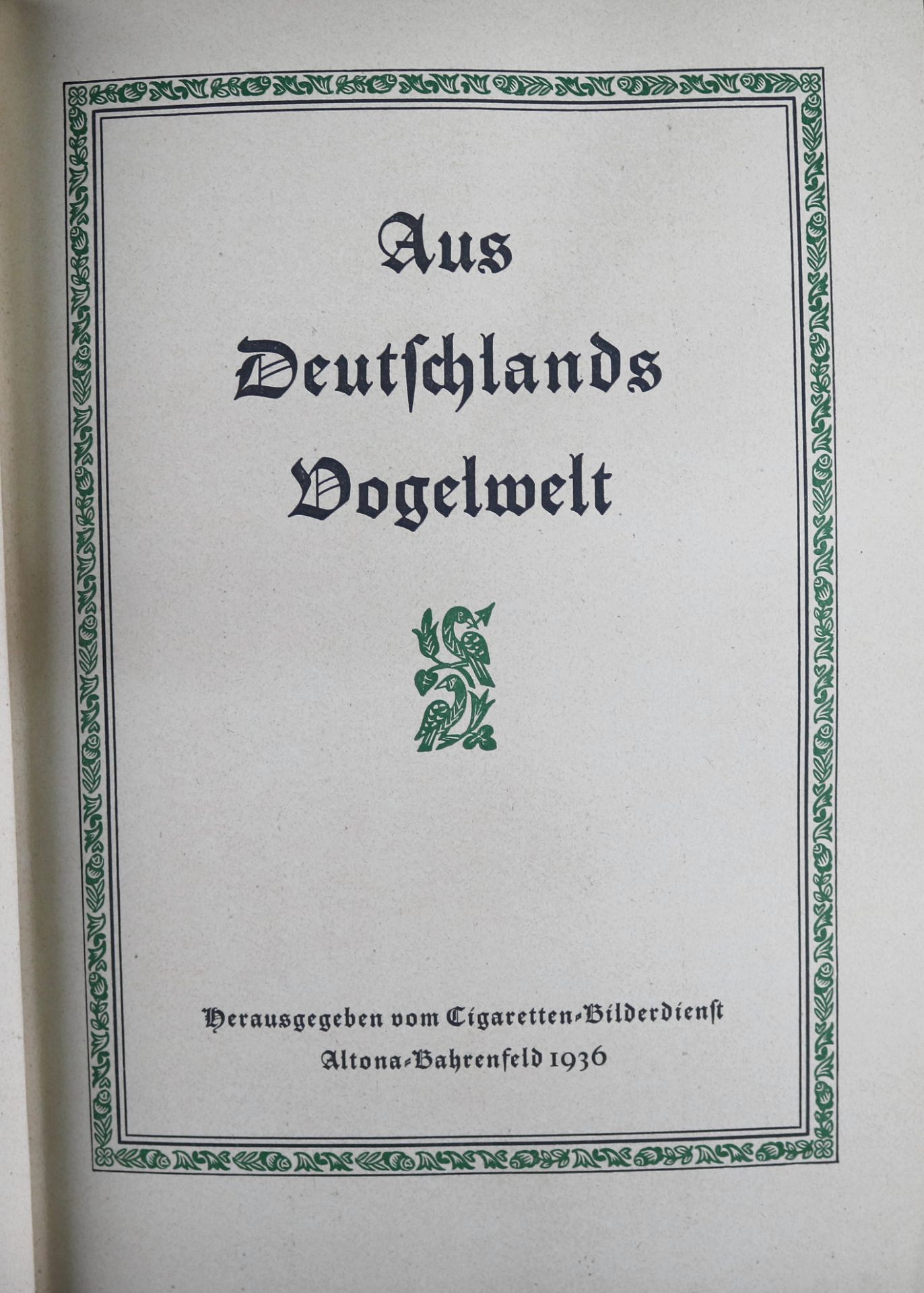 Sammelalbum "Aus Deutschlands Vogelwelt", Cigaretten-Bilderdienst, Altona Bahrenfeld 1936 - Image 2 of 4