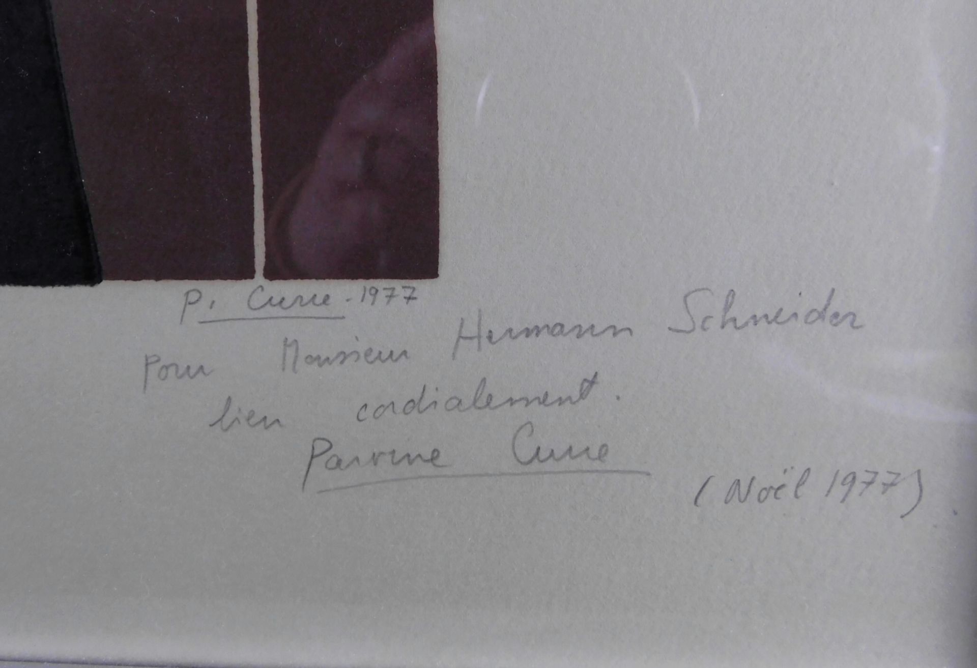 Parvine Curie *1936, Linolschnitt, Ohne Titel, signiert u. datiert unten rechts 1977, Weihnachten m. - Image 2 of 2