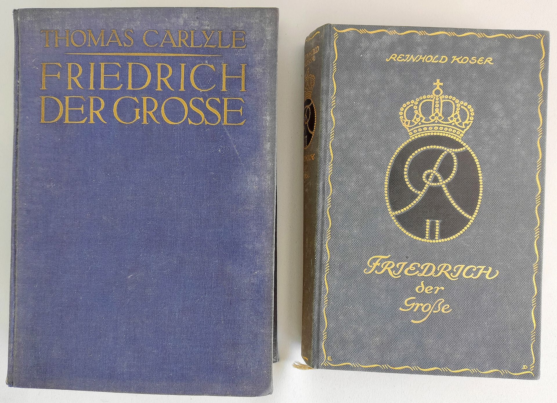 2 Bücher "Friedrich der Große" Carlyle 1923 und Koser 1911