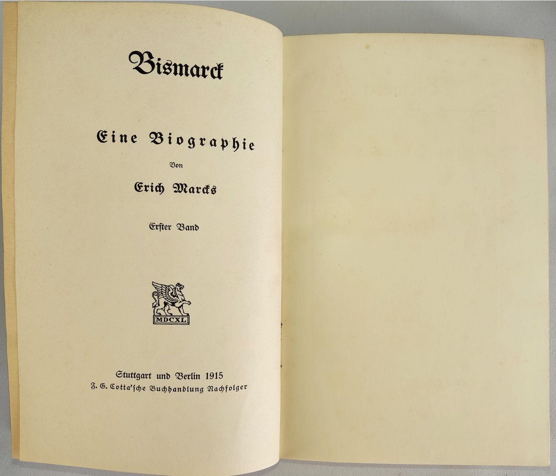 4 Bücher "Fürst Bismarck" 1898 bis 1915 - Image 5 of 6