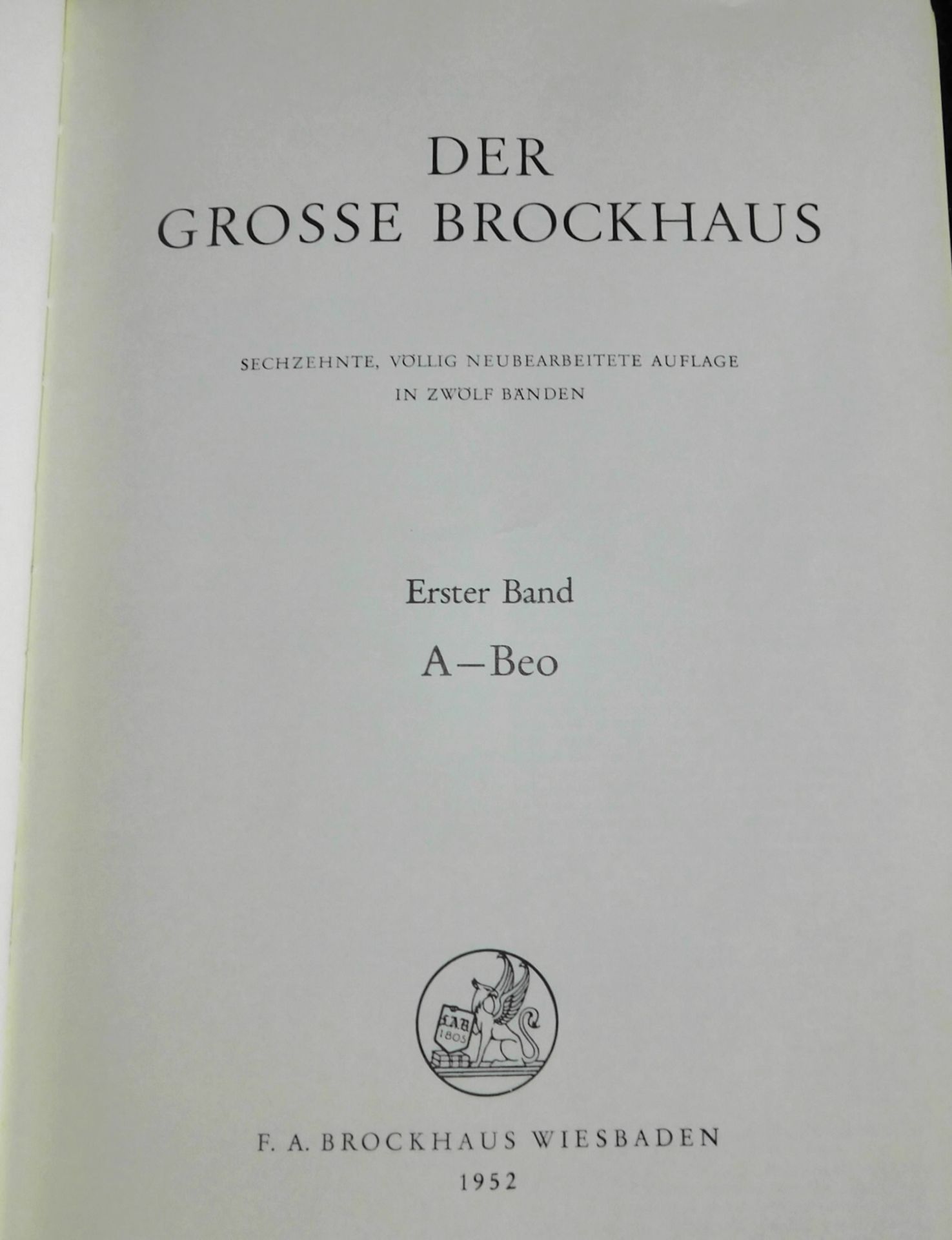 Der grosse Brockhaus,12 Bände, 16. völlig neu überarb. Auflage, F.A. Brockhaus Wiesbaden 1952-57 - Image 2 of 3