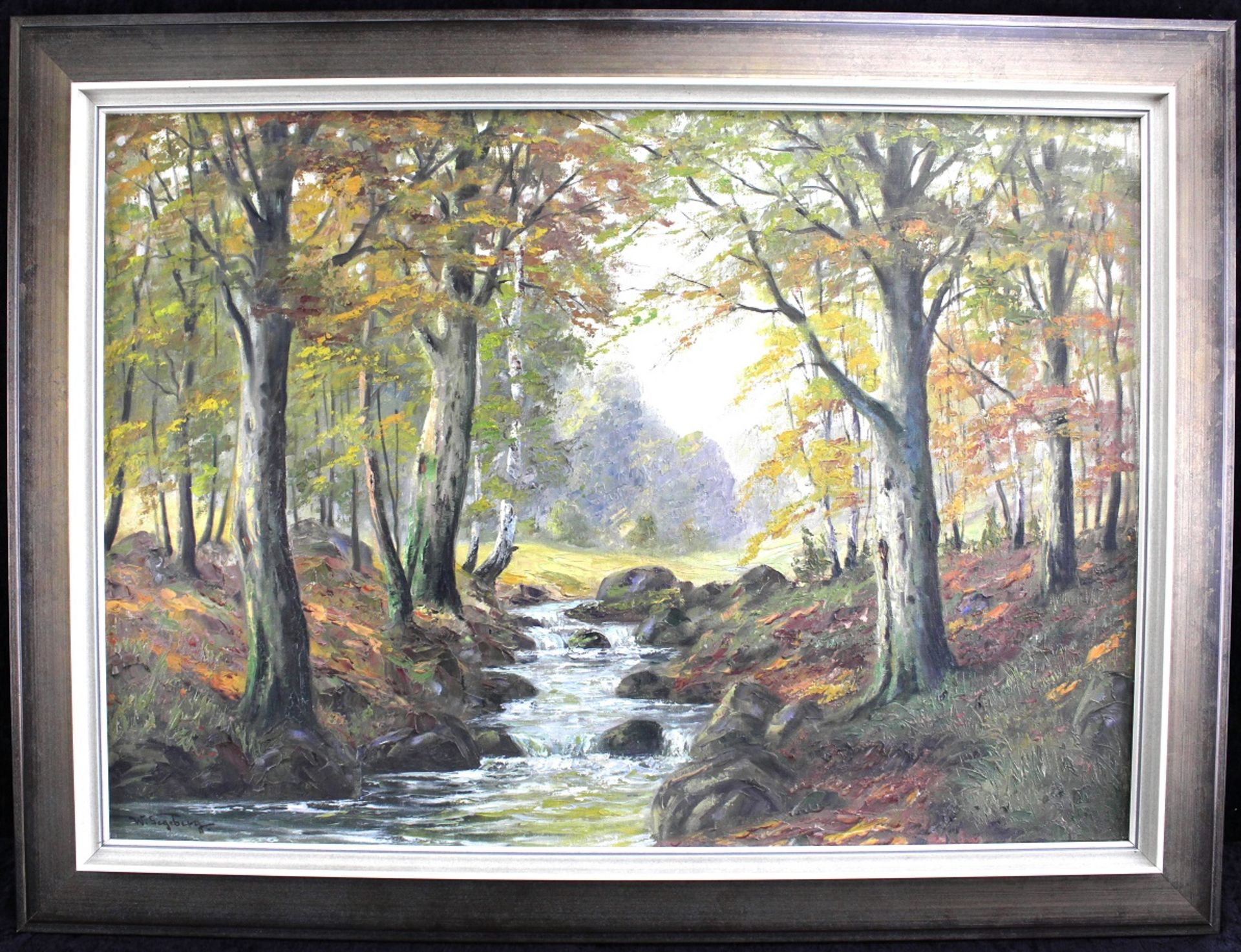 W. Segeberg, Maler 20. Jh., "Waldlandschaft" Öl/Leinwand, signiert, 51 x 71 cm