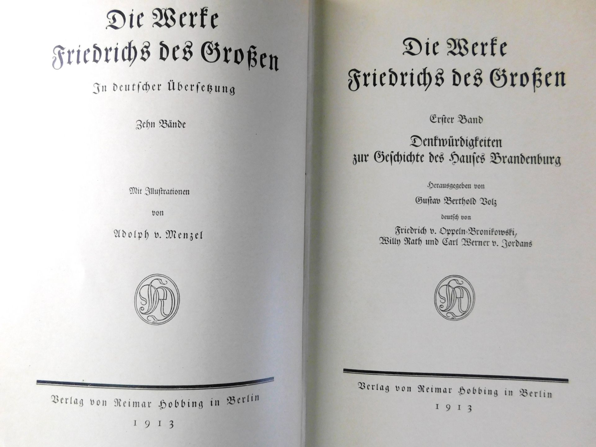 13 Bände zum Leben Friedrich des Großen, 1913-1916 - Image 5 of 7