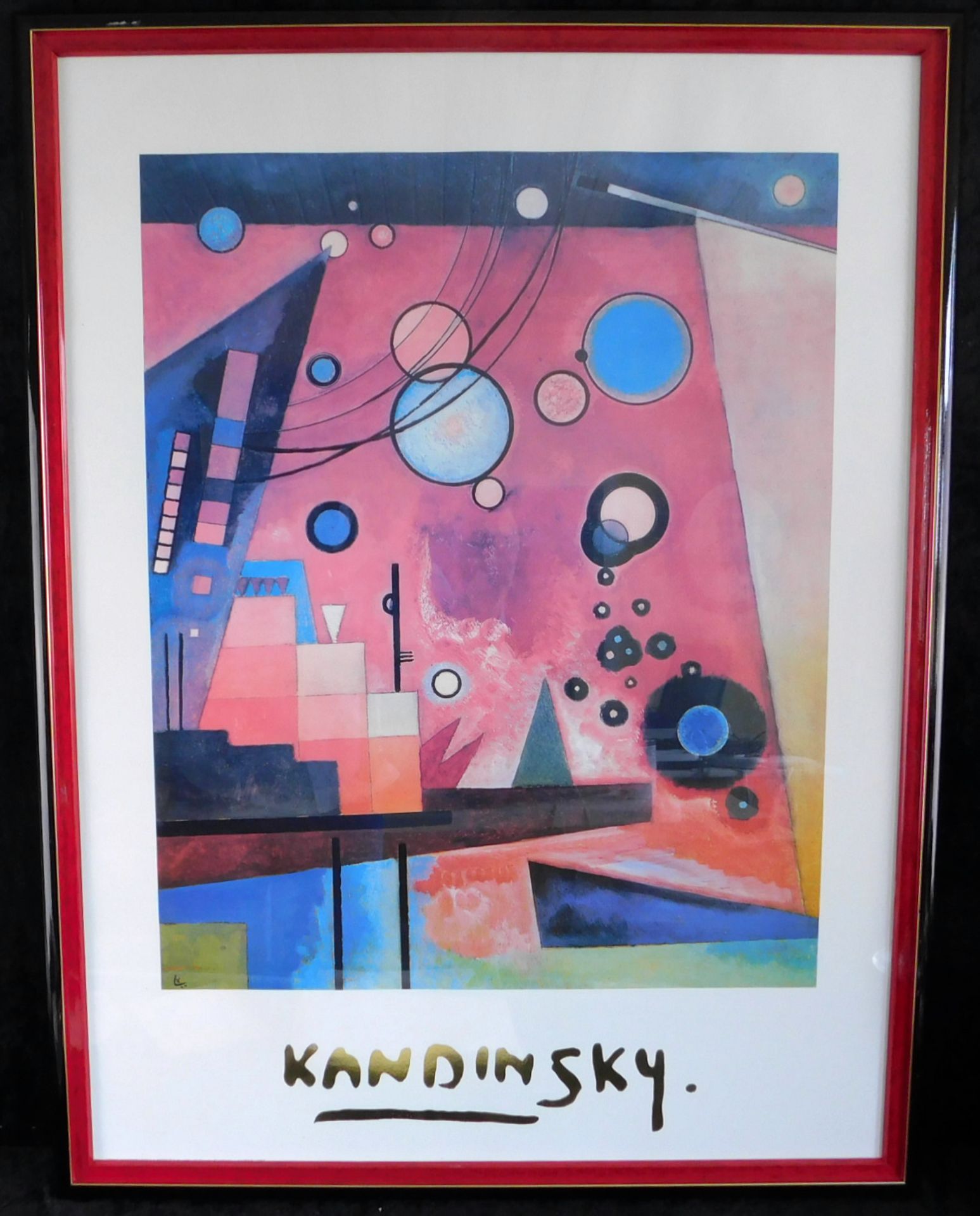 Wassily Kandinsky, Plakat, gerahmt hinter Glas