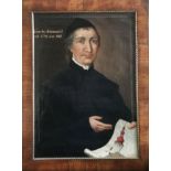 Portrait des Geistlichen Karl Schimancik, 1759-1806: der Dargestellte blickt den Betrachter an und