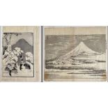 Hokusai, Katsushika (1760 - 1849), Kaisei no fuji (Fuji bei klarem Blick), Nr. 3a./4. aus der