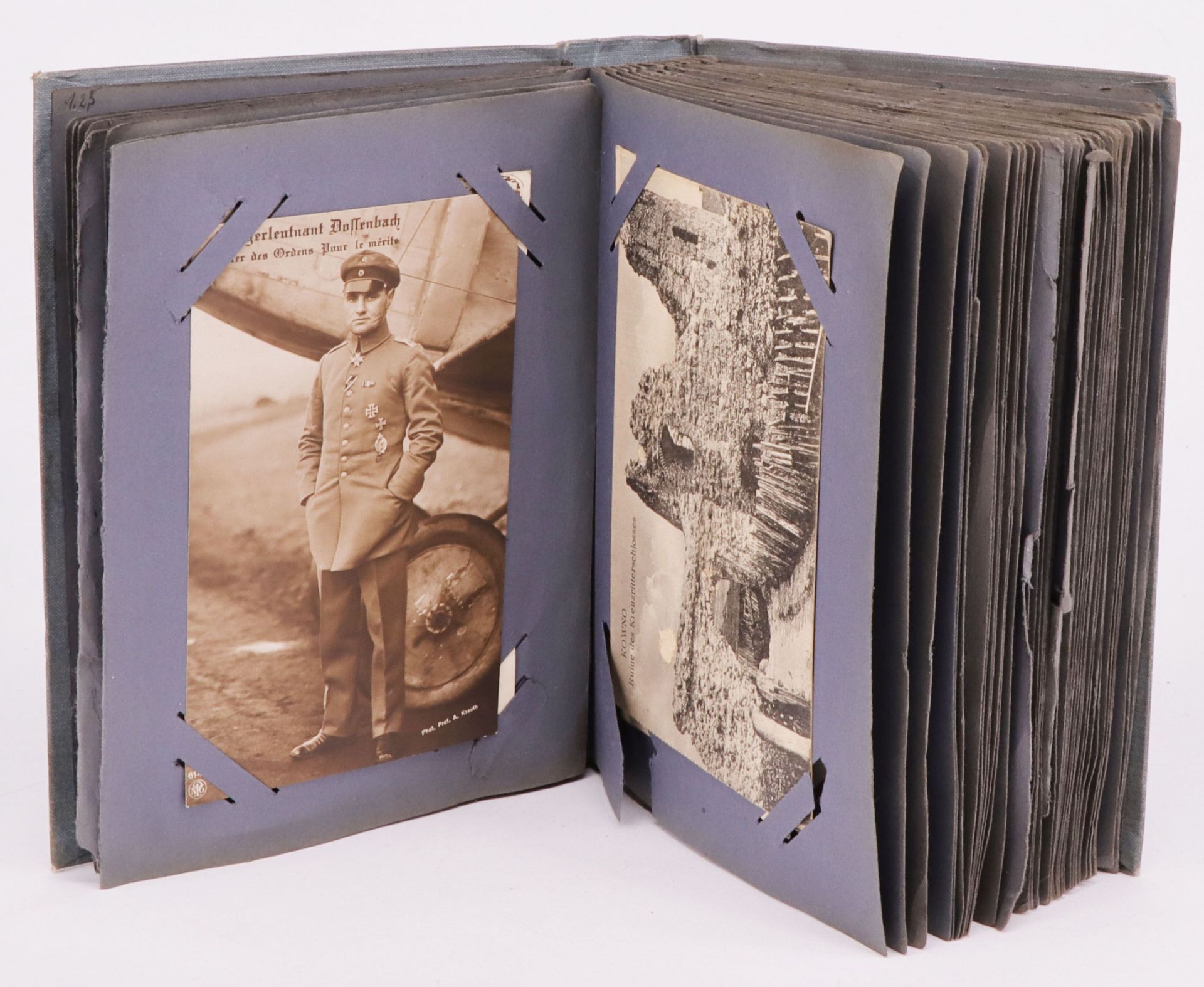 Konvolut Postkarten in Album, Feldpostkarten aus dem 1. Weltkrieg, beschrieben und gestempelt, - Image 3 of 10