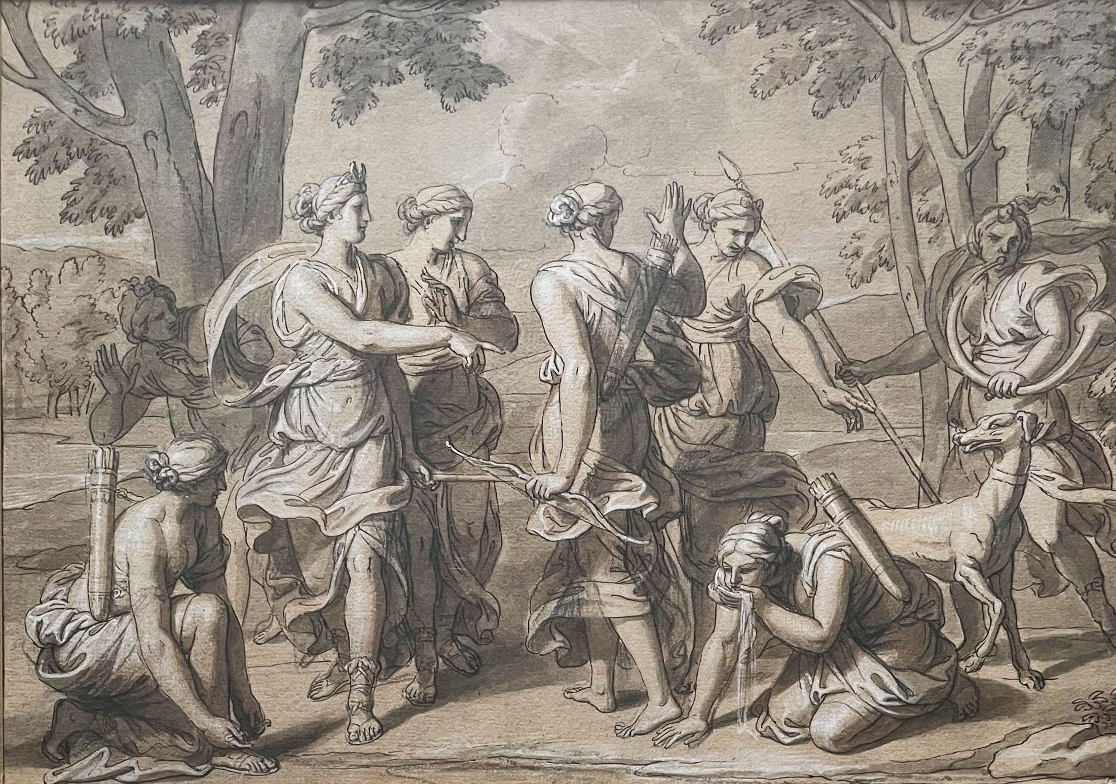 Charles LE BRUN (1619-1690) zugeschr., drei Zeichnungen, mythologische oder allegorische Szenen - Image 2 of 5