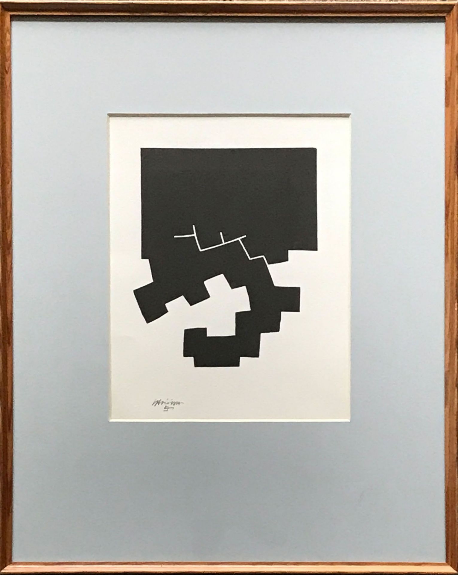 Eduardo Chillida (1924 San Sebastián - 2002 ebd.), Serigraphie, signiert, 18 x 14,5 cm, guter