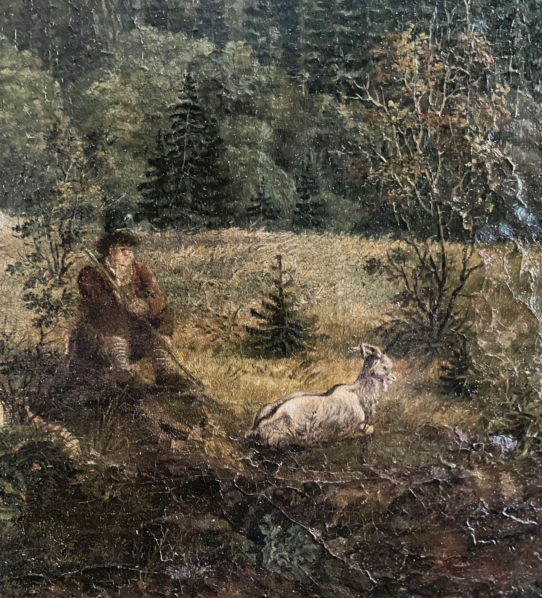 Unbekannter Künstler, 19. Jh., Benediktinerabtei Kloster Schäftlarn in weiter Landschaft, im - Bild 3 aus 5