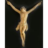 Süddeutsch, 18. Jh., Corpus Christi, Kruzifix im Dreinageltypus, barock, Holz, farbig gefasst,
