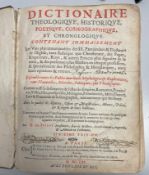 Dictionaire Theologique, Historique, Poetique, Cosmographique et Chronologique, 2531 Seiten,