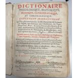 Dictionaire Theologique, Historique, Poetique, Cosmographique et Chronologique, 2531 Seiten,