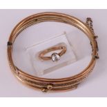 Ring, 333er Roségold, 2,45 g; Armreif, Altersspuren