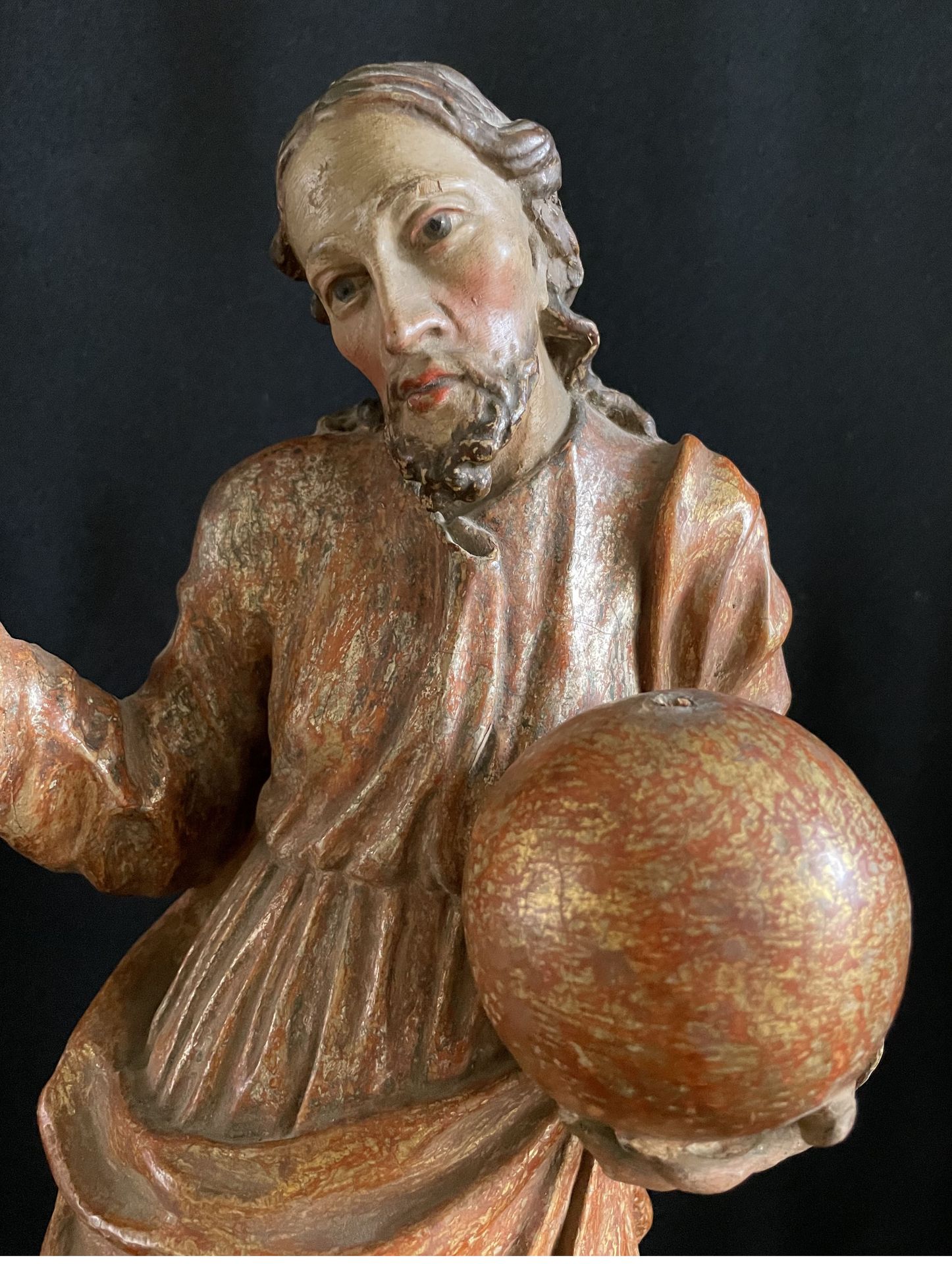 Süddeutsch, 18. Jh., Christus mit Weltkugel als Auferstandener, Holz, bewegte Figur in einem - Image 3 of 4
