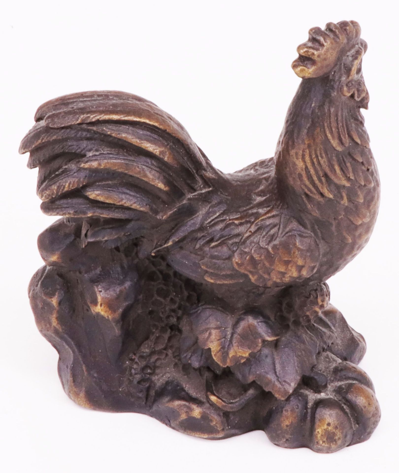 Pierre-Jules MÈNE (1810-1879), Hahn auf naturalistischem Sockel, Bronze, bez. MENE, H. 9 cm - Image 3 of 4