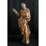 Süddeutsch, 18. Jh., Christus mit Weltkugel als Auferstandener, Holz, bewegte Figur in einem