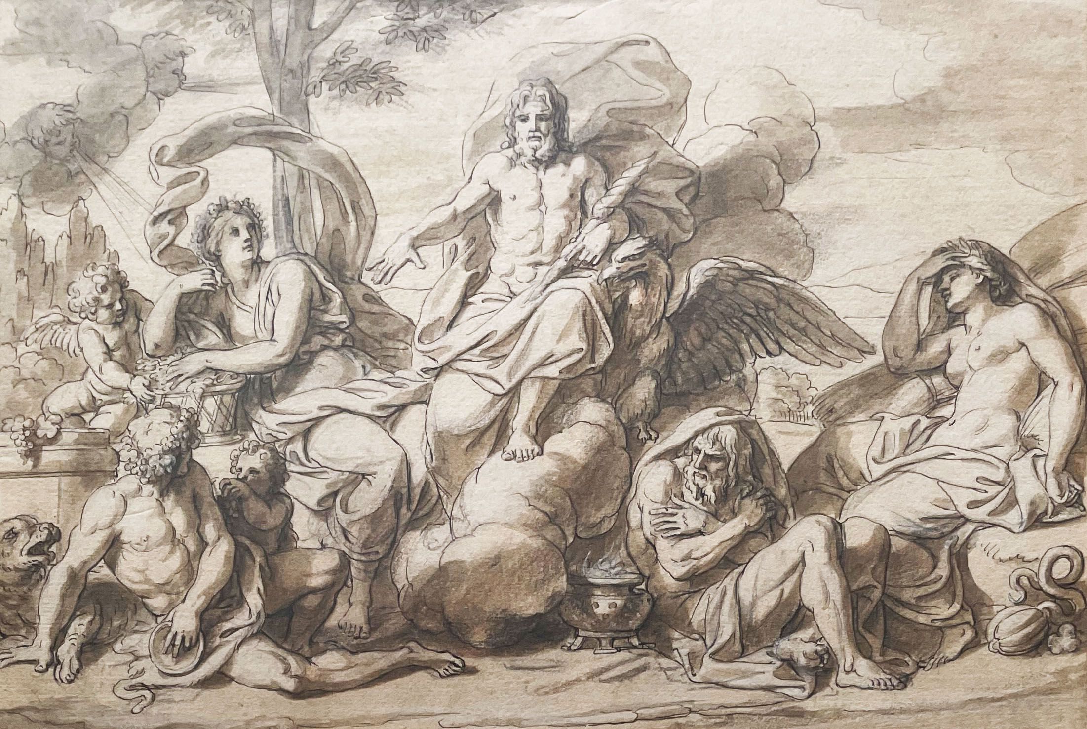 Charles LE BRUN (1619-1690) zugeschr., drei Zeichnungen, mythologische oder allegorische Szenen - Image 4 of 5