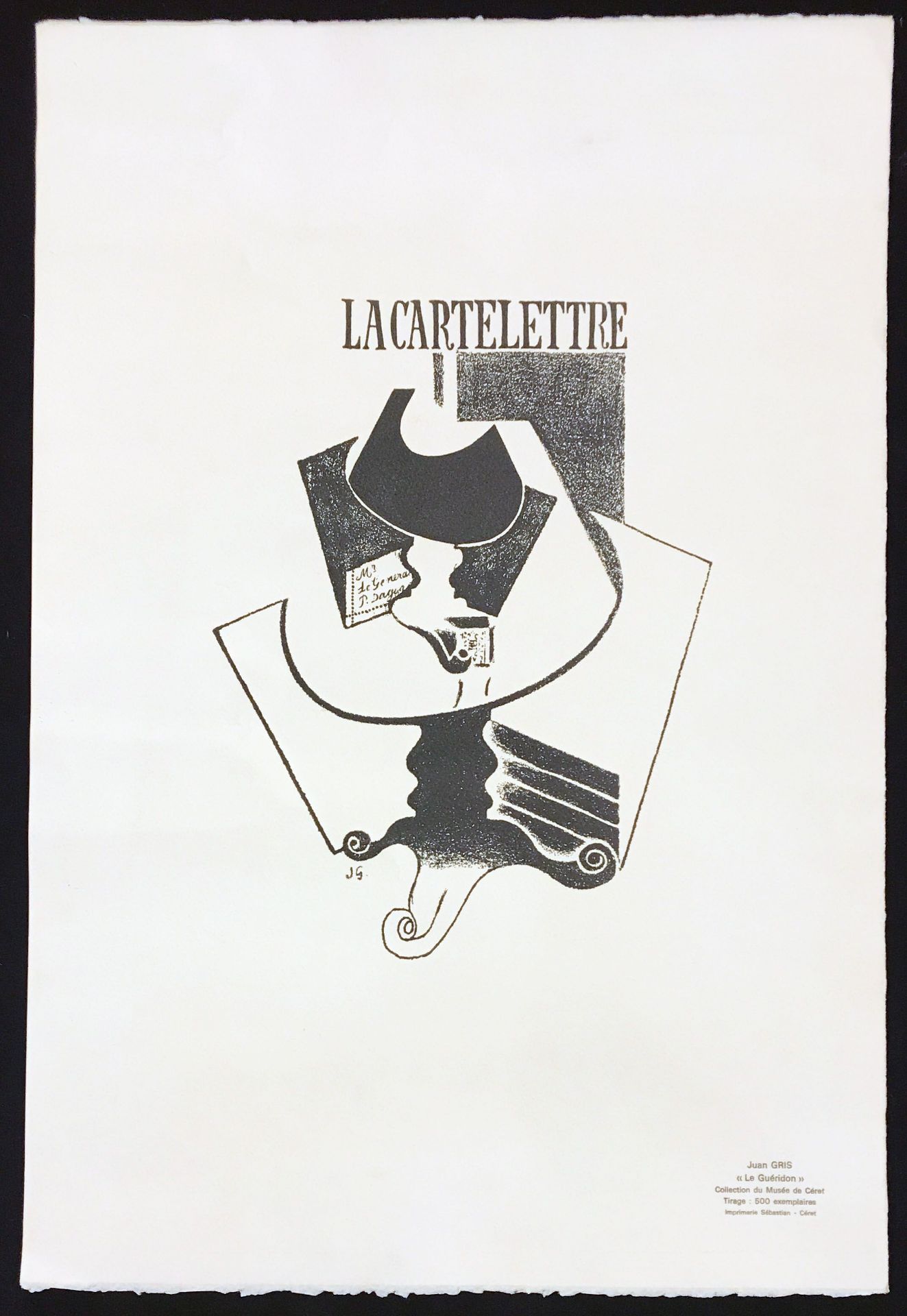 Juan Gris, La Cartelettre, "Le Guéridon", Collection du Musée de Céret, Aufl. 500 Exemplare,