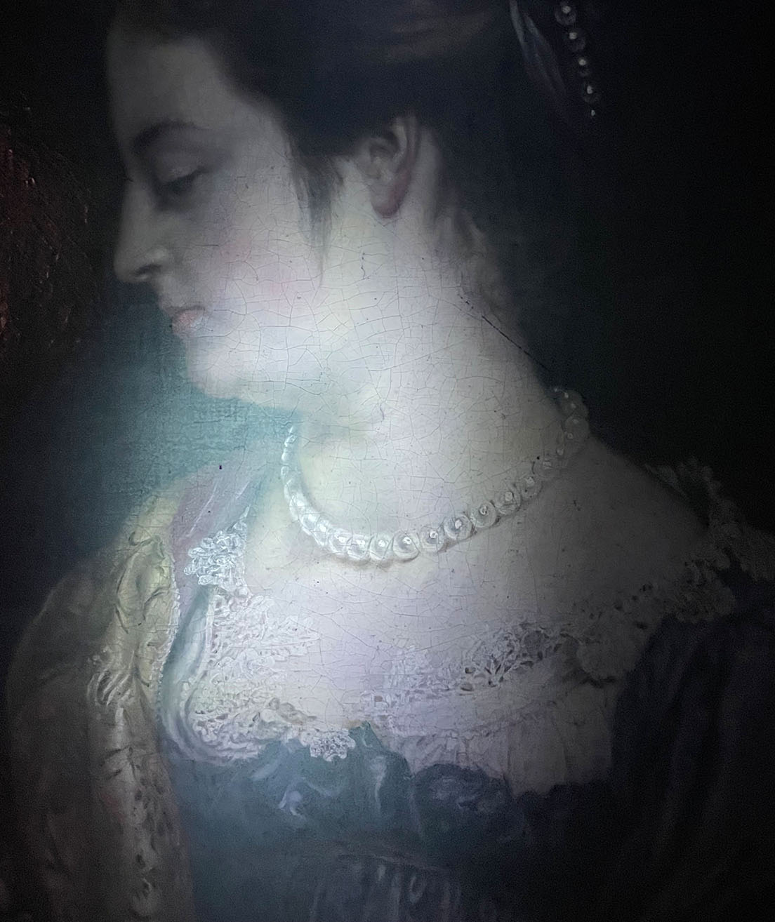 Unbekannter Künstler, flämische Schule, 17. Jh., Heilige Katharina von Alexandria. Profilportrait - Image 9 of 10