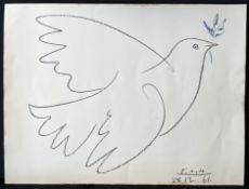 Pablo Picasso (1881-1973), "La Colombe", die Friedenstaube, Farblithographie, im Stein sign. und