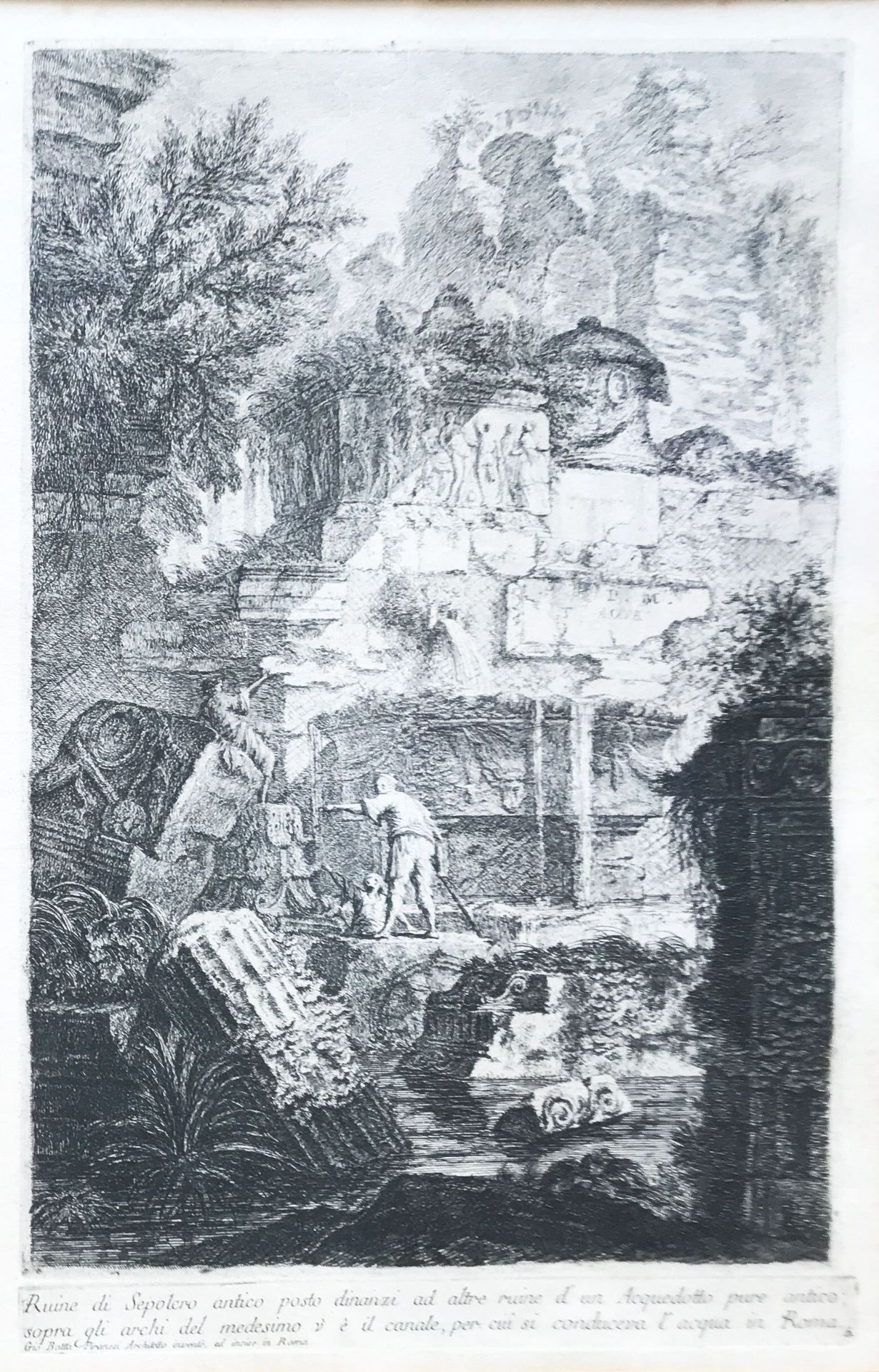 Giovanni Battista Piranesi (1720 Venedig 1778 Rom), zwei Radierungen: "Ruine di Sepolcro antico - Image 4 of 10