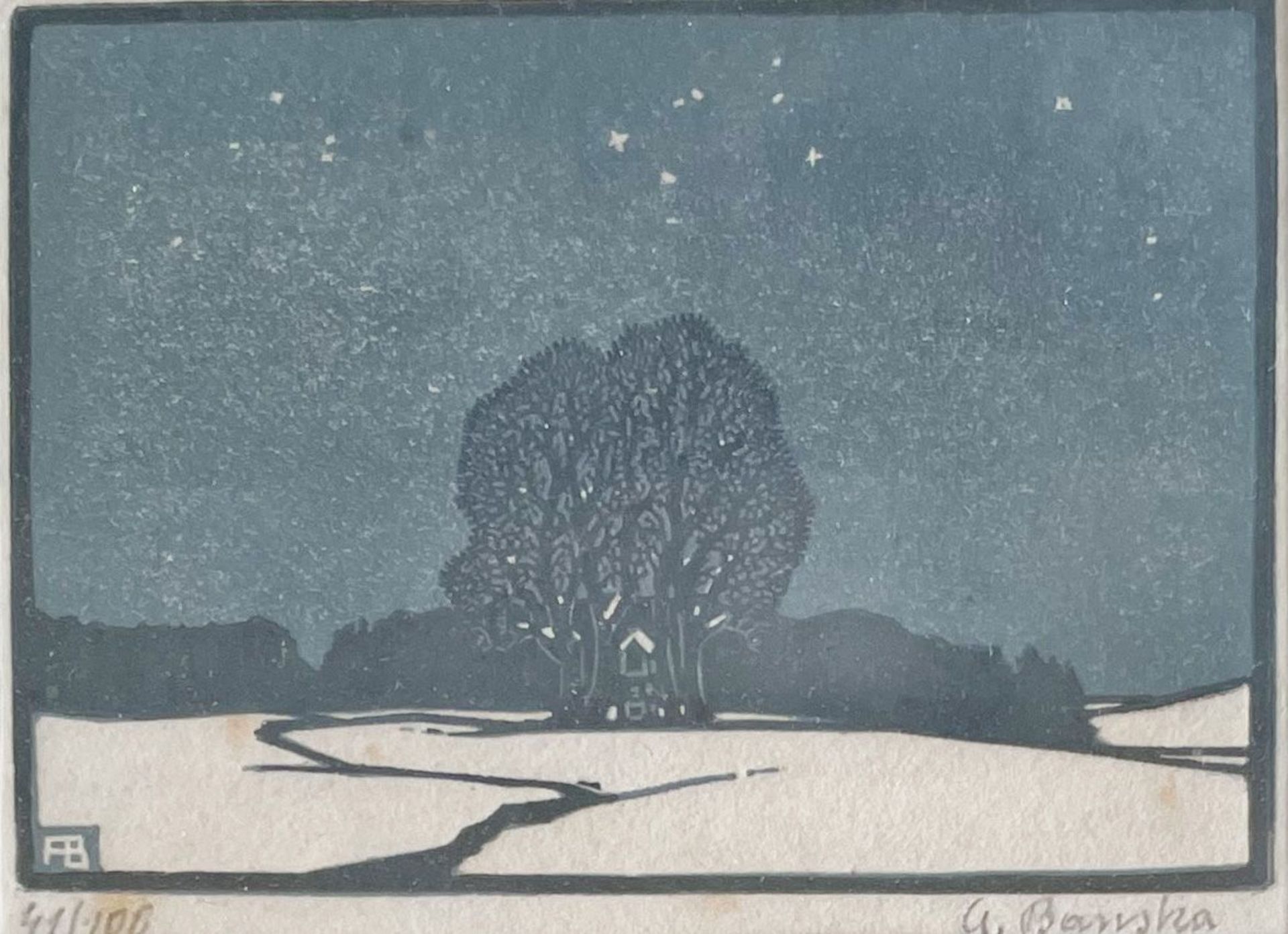 Konvolut von fünf Holzschnitten: Richard Rother, Weingeist, monogr., 16 x 12,5 cm; Albert Banska, - Image 6 of 6