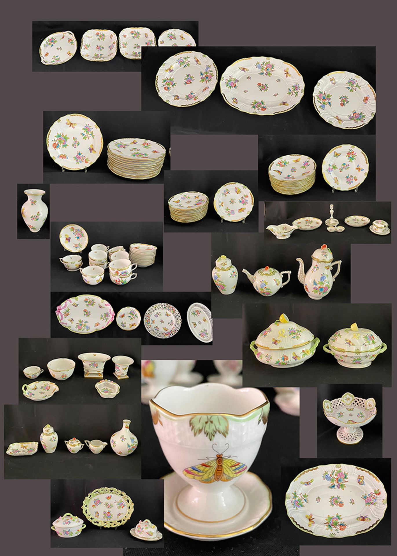 Konvolut, Service, 12 Personen, Herend Victoria, Goldrand. Herend Queen Victoria porcelain - Image 14 of 21